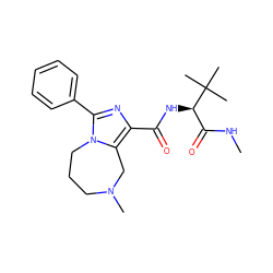 CNC(=O)[C@@H](NC(=O)c1nc(-c2ccccc2)n2c1CN(C)CCC2)C(C)(C)C ZINC000115394714