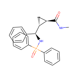 CNC(=O)[C@@H]1C[C@H]1[C@@H](NP(=O)(c1ccccc1)c1ccccc1)c1ccccc1 ZINC000064664171
