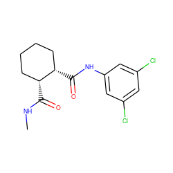 CNC(=O)[C@@H]1CCCC[C@@H]1C(=O)Nc1cc(Cl)cc(Cl)c1 ZINC000045255350