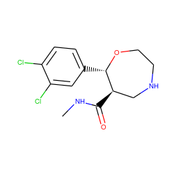 CNC(=O)[C@@H]1CNCCO[C@H]1c1ccc(Cl)c(Cl)c1 ZINC000115737462