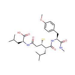 CNC(=O)[C@H](Cc1ccc(OC)cc1)NC(=O)[C@H](CC(C)C)[C@@H](S)CC(=O)N[C@@H](CC(C)C)C(=O)O ZINC000013731971