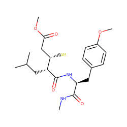 CNC(=O)[C@H](Cc1ccc(OC)cc1)NC(=O)[C@H](CC(C)C)[C@@H](S)CC(=O)OC ZINC000011688313
