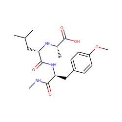CNC(=O)[C@H](Cc1ccc(OC)cc1)NC(=O)[C@H](CC(C)C)N[C@@H](C)C(=O)O ZINC000013733586