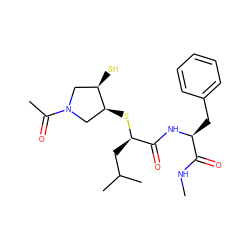 CNC(=O)[C@H](Cc1ccccc1)NC(=O)[C@@H](CC(C)C)S[C@H]1CN(C(C)=O)C[C@H]1S ZINC000096270018