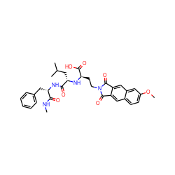 CNC(=O)[C@H](Cc1ccccc1)NC(=O)[C@H](CC(C)C)N[C@H](CCN1C(=O)c2cc3ccc(OC)cc3cc2C1=O)C(=O)O ZINC000027740893