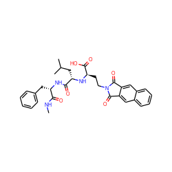 CNC(=O)[C@H](Cc1ccccc1)NC(=O)[C@H](CC(C)C)N[C@H](CCN1C(=O)c2cc3ccccc3cc2C1=O)C(=O)O ZINC000029410268