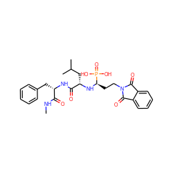 CNC(=O)[C@H](Cc1ccccc1)NC(=O)[C@H](CC(C)C)N[C@H](CCN1C(=O)c2ccccc2C1=O)P(=O)(O)O ZINC000003930590