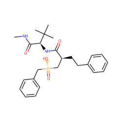 CNC(=O)[C@H](NC(=O)[C@@H](CCc1ccccc1)C[P@](=O)(O)Cc1ccccc1)C(C)(C)C ZINC000028761996