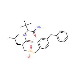 CNC(=O)[C@H](NC(=O)[C@H](CC(C)C)C[P@](=O)(O)Cc1ccc(Cc2ccccc2)cc1)C(C)(C)C ZINC000003979168