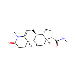 CNC(=O)[C@H]1CC[C@H]2[C@@H]3CC=C4N(C)C(=O)CC[C@]4(C)[C@H]3CC[C@]12C ZINC000045300528