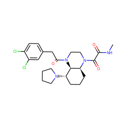 CNC(=O)C(=O)N1CCN(C(=O)Cc2ccc(Cl)c(Cl)c2)[C@@H]2[C@@H](N3CCCC3)CCC[C@@H]21 ZINC001772578521