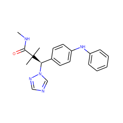 CNC(=O)C(C)(C)[C@@H](c1ccc(Nc2ccccc2)cc1)n1cncn1 ZINC000095561767