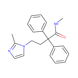 CNC(=O)C(CCn1ccnc1C)(c1ccccc1)c1ccccc1 ZINC000026264553