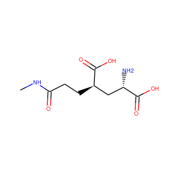 CNC(=O)CC[C@H](C[C@H](N)C(=O)O)C(=O)O ZINC000040974521