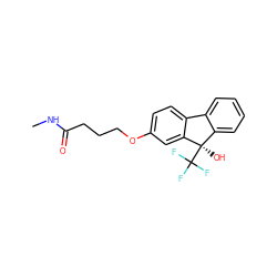 CNC(=O)CCCOc1ccc2c(c1)[C@](O)(C(F)(F)F)c1ccccc1-2 ZINC000144784133