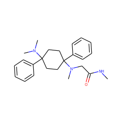 CNC(=O)CN(C)C1(c2ccccc2)CCC(c2ccccc2)(N(C)C)CC1 ZINC000147100708