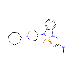 CNC(=O)CN1c2ccccc2N(C2CCN(C3CCCCCC3)CC2)S1(=O)=O ZINC000049032399