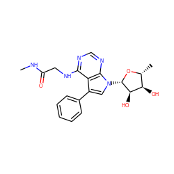 CNC(=O)CNc1ncnc2c1c(-c1ccccc1)cn2[C@@H]1O[C@H](C)[C@@H](O)[C@H]1O ZINC000013676871