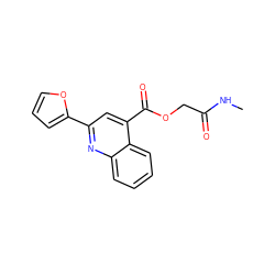 CNC(=O)COC(=O)c1cc(-c2ccco2)nc2ccccc12 ZINC000006053835