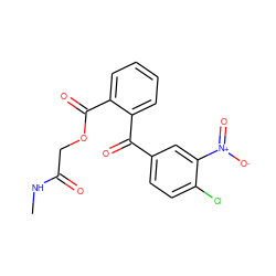 CNC(=O)COC(=O)c1ccccc1C(=O)c1ccc(Cl)c([N+](=O)[O-])c1 ZINC000003289730