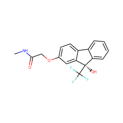 CNC(=O)COc1ccc2c(c1)[C@](O)(C(F)(F)F)c1ccccc1-2 ZINC000143270154