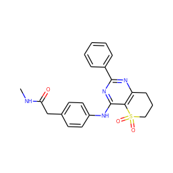 CNC(=O)Cc1ccc(Nc2nc(-c3ccccc3)nc3c2S(=O)(=O)CCC3)cc1 ZINC000096927474