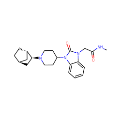 CNC(=O)Cn1c(=O)n(C2CCN([C@H]3C[C@H]4CC[C@H]3C4)CC2)c2ccccc21 ZINC000253863577