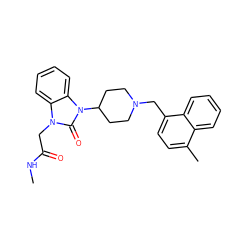 CNC(=O)Cn1c(=O)n(C2CCN(Cc3ccc(C)c4ccccc34)CC2)c2ccccc21 ZINC000049033179