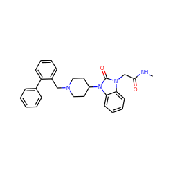 CNC(=O)Cn1c(=O)n(C2CCN(Cc3ccccc3-c3ccccc3)CC2)c2ccccc21 ZINC000049110807