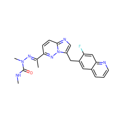 CNC(=O)N(C)/N=C(\C)c1ccc2ncc(Cc3cc4cccnc4cc3F)n2n1 ZINC000096169117