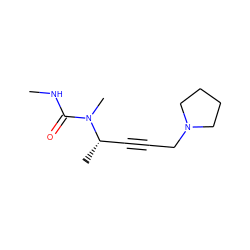 CNC(=O)N(C)[C@@H](C)C#CCN1CCCC1 ZINC000013726886