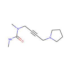 CNC(=O)N(C)CC#CCN1CCCC1 ZINC000003788228