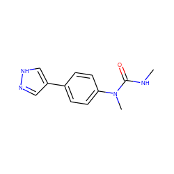 CNC(=O)N(C)c1ccc(-c2cn[nH]c2)cc1 ZINC000299869904