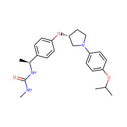 CNC(=O)N[C@@H](C)c1ccc(O[C@@H]2CCN(c3ccc(OC(C)C)cc3)C2)cc1 ZINC001772602161