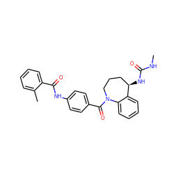 CNC(=O)N[C@@H]1CCCN(C(=O)c2ccc(NC(=O)c3ccccc3C)cc2)c2ccccc21 ZINC000013758020