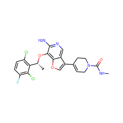 CNC(=O)N1CC=C(c2coc3c(O[C@H](C)c4c(Cl)ccc(F)c4Cl)c(N)ncc23)CC1 ZINC000096273075