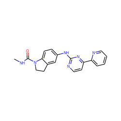 CNC(=O)N1CCc2cc(Nc3nccc(-c4ccccn4)n3)ccc21 ZINC000144225255