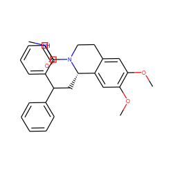 CNC(=O)N1CCc2cc(OC)c(OC)cc2[C@@H]1CC(c1ccccc1)c1ccccc1 ZINC000028394096