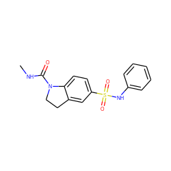 CNC(=O)N1CCc2cc(S(=O)(=O)Nc3ccccc3)ccc21 ZINC000029544677