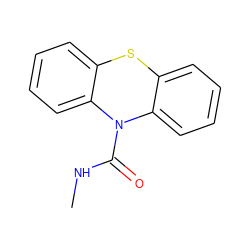 CNC(=O)N1c2ccccc2Sc2ccccc21 ZINC000013717066