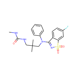 CNC(=O)NCC(C)(C)CN(C1=NS(=O)(=O)c2cc(F)ccc21)c1ccccc1 ZINC000064560232