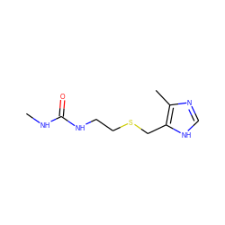 CNC(=O)NCCSCc1[nH]cnc1C ZINC000027554787