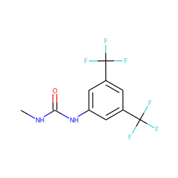 CNC(=O)Nc1cc(C(F)(F)F)cc(C(F)(F)F)c1 ZINC000000075594