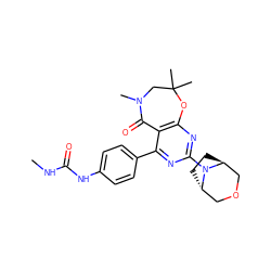 CNC(=O)Nc1ccc(-c2nc(N3[C@H]4CC[C@H]3COC4)nc3c2C(=O)N(C)CC(C)(C)O3)cc1 ZINC000205330219