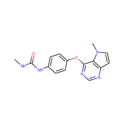 CNC(=O)Nc1ccc(Oc2ncnc3ccn(C)c23)cc1 ZINC000064245818