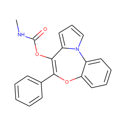 CNC(=O)OC1=C(c2ccccc2)Oc2ccccc2-n2cccc21 ZINC000013491311