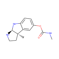 CNC(=O)Oc1ccc2c(c1)[C@@]1(C)CCN[C@H]1N2 ZINC000013779934