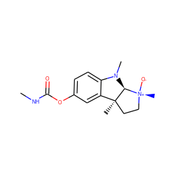 CNC(=O)Oc1ccc2c(c1)[C@]1(C)CC[N@@+](C)([O-])[C@@H]1N2C ZINC000261087784