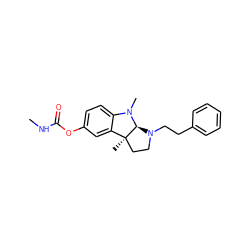 CNC(=O)Oc1ccc2c(c1)[C@]1(C)CCN(CCc3ccccc3)[C@@H]1N2C ZINC000026383934