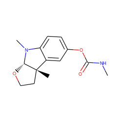 CNC(=O)Oc1ccc2c(c1)[C@]1(C)CCO[C@@H]1N2C ZINC000004097966